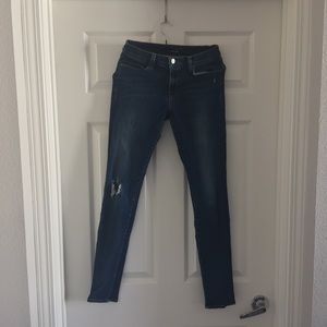 J Brand Skinny Jeans with Shredded Hole